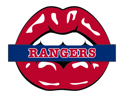 Texas Rangers Lips Logo vinyl decal